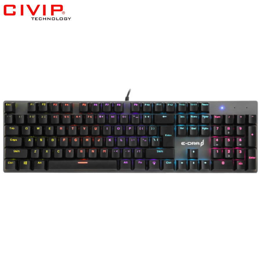 Bàn phím cơ có dây Edra EK313