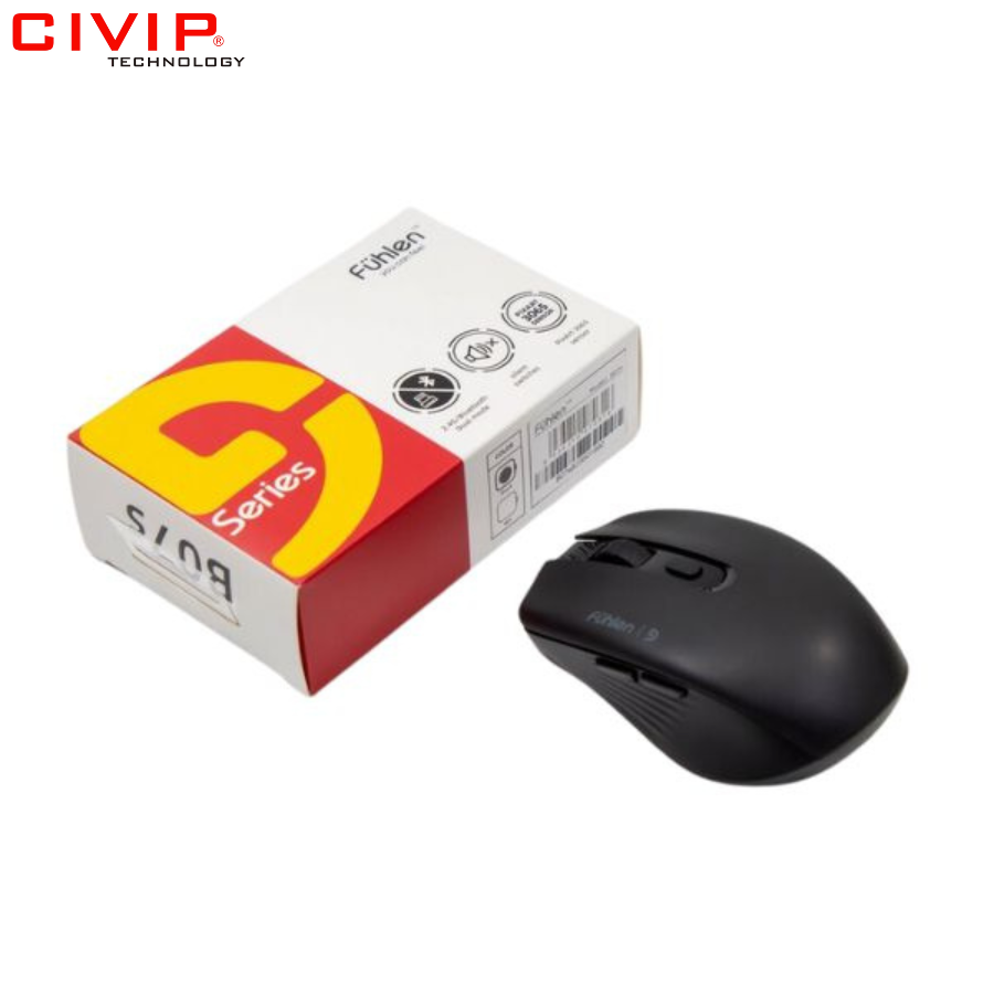 Chuột không dây Fuhlen B07s - Black (2.4GHz + Bluetooth)