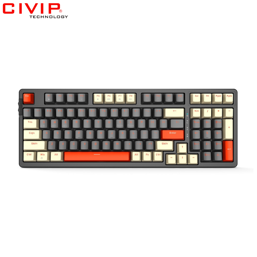 Bàn phím cơ không dây Edra EK398L Beta - Blue Switch