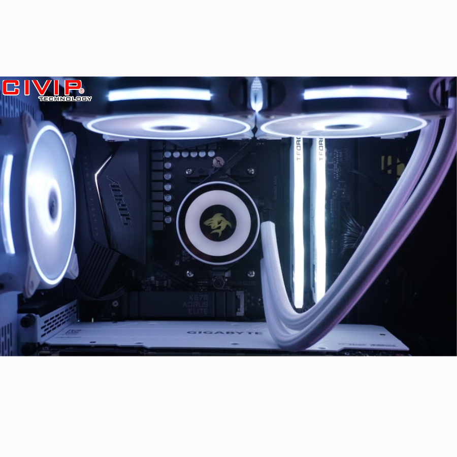 Ram PC TeamGroup T-Force Delta RGB 8GB/3600MHz DDR4 - White