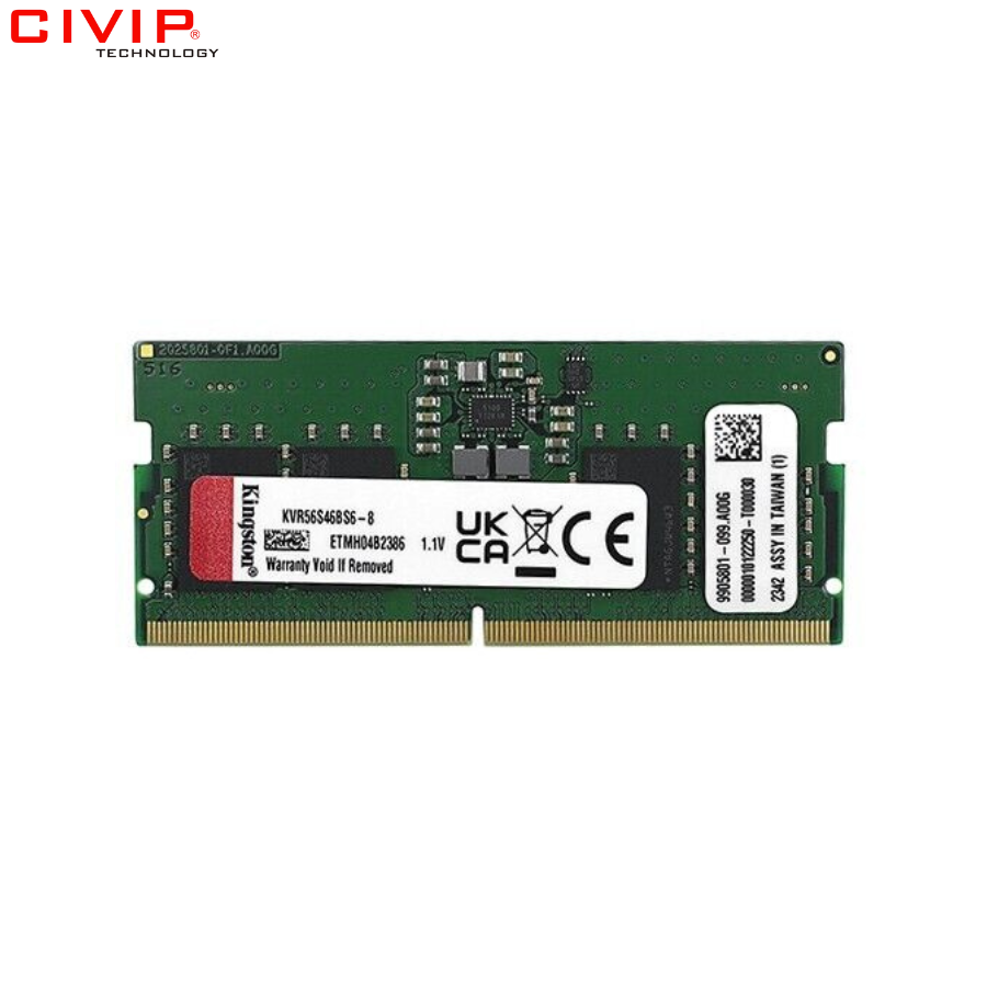 Ram Laptop Kingston 8GB/5600Mhz DDR5 (KVR56S46BS6-8)