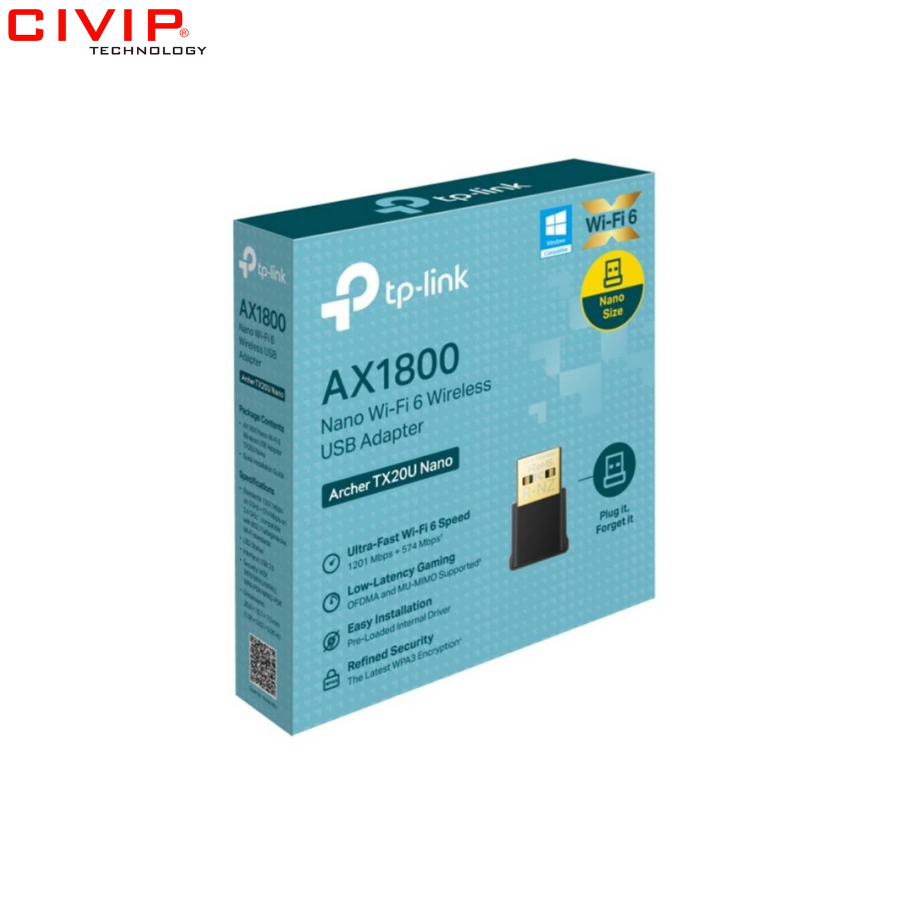 USB Wifi TPLink Dual Band Archer TX20U Nano AX1800