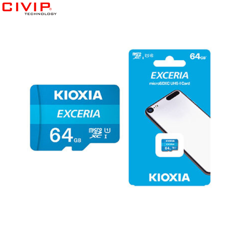 Thẻ nhớ KIOXIA 64GB LMEX1L064GG4 (MicroSD/Exceria/C10/1U with out adapter)