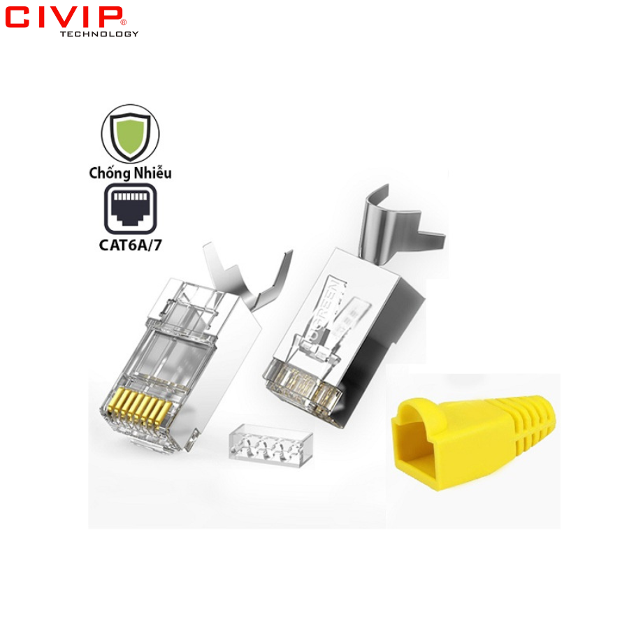 Đầu mạng 3 mảnh Cat6A Cat7 Ugreen 70316