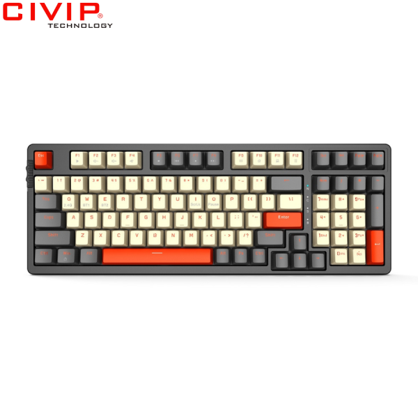 Bàn phím cơ không dây Edra EK398L Alpha - Red Switch