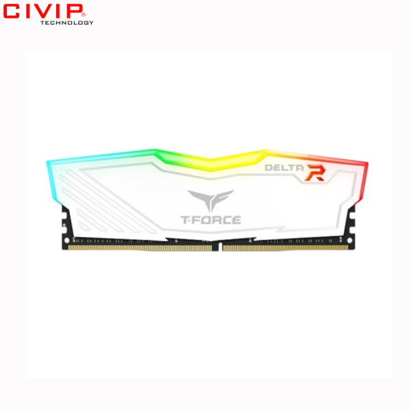 Ram PC TeamGroup T-Force Delta RGB 16GB/3600MHz DDR4 - White