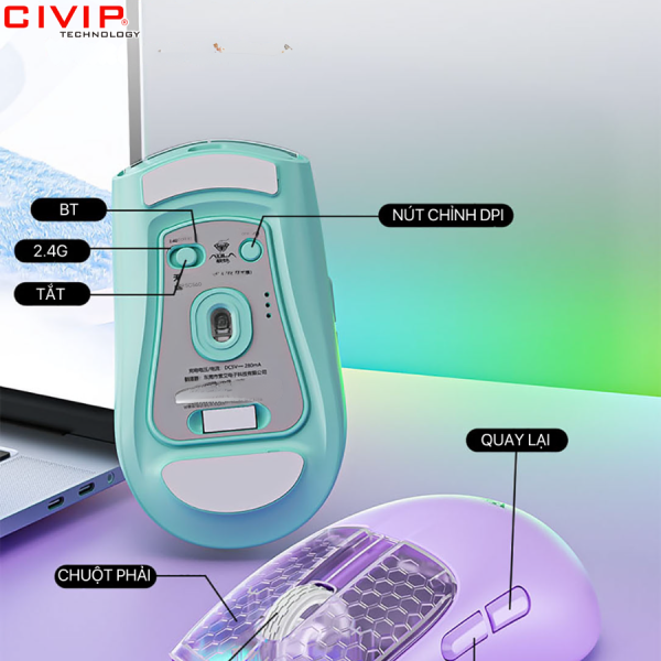 Chuột gaming không dây AULA SC560