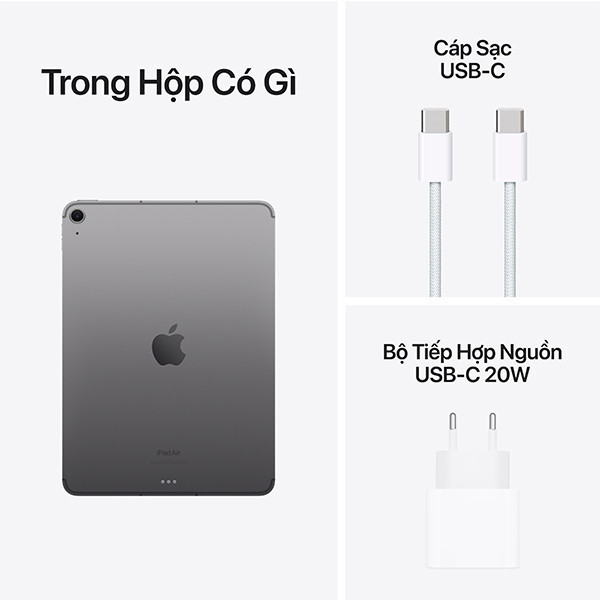 Máy tính bảng Apple IPad Air 6 11inch Wifi (8GB/ 512GB/ Space Gray/ MUWL3ZA/A)