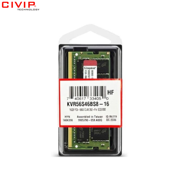 Ram Laptop Kingston 16GB/5600Mhz DDR5 (KVR56S46BS8-16)