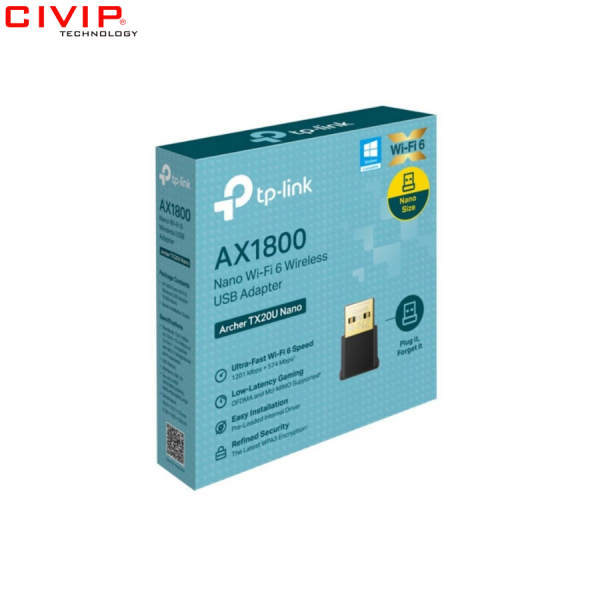 USB Wifi TPLink Dual Band Archer TX20U Nano AX1800