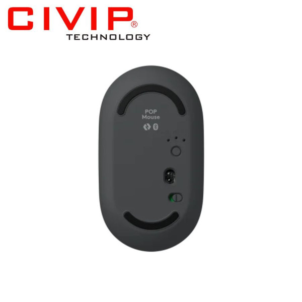 Chuột không dây Logitech POP with EMOJI Bluetooth/Wireless Đen