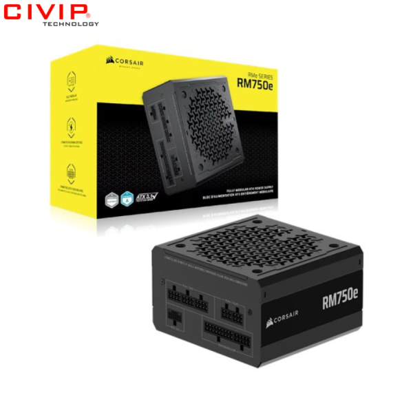 Nguồn máy tính Corsair RM750e ATX 3.1 Cybenetics Gold - Full Modul (CP-9020295-NA)