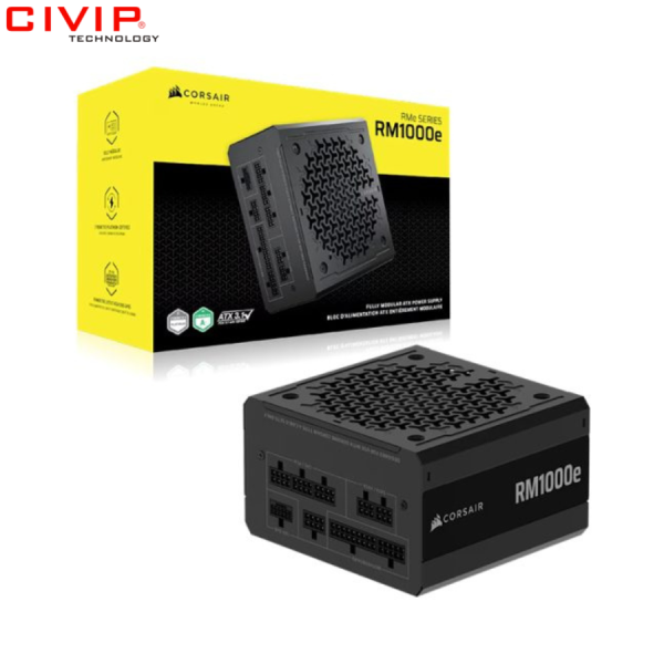Nguồn máy tính Corsair RM1000e ATX 3.1 Cybenetics Gold - Full Modul (CP-9020297-NA)