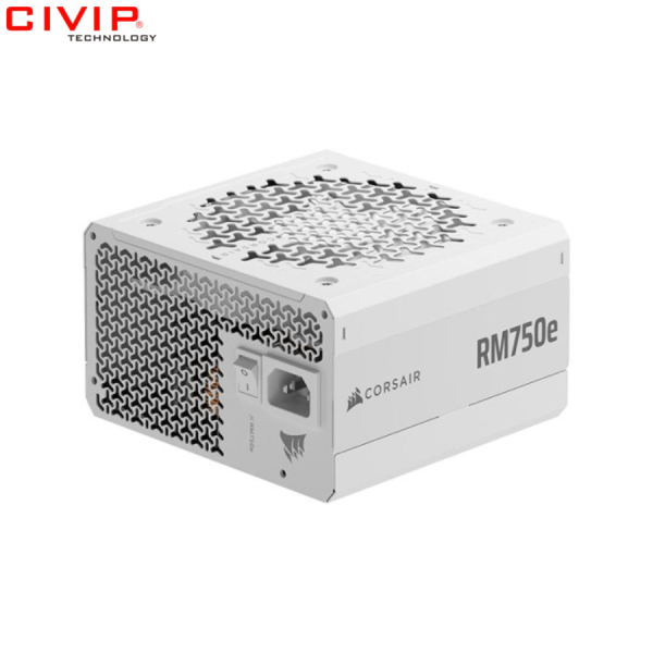 Nguồn máy tính Corsair RM750e White ATX 3.1 Cybenetics Gold - Full Modul (CP-9020292-NA)