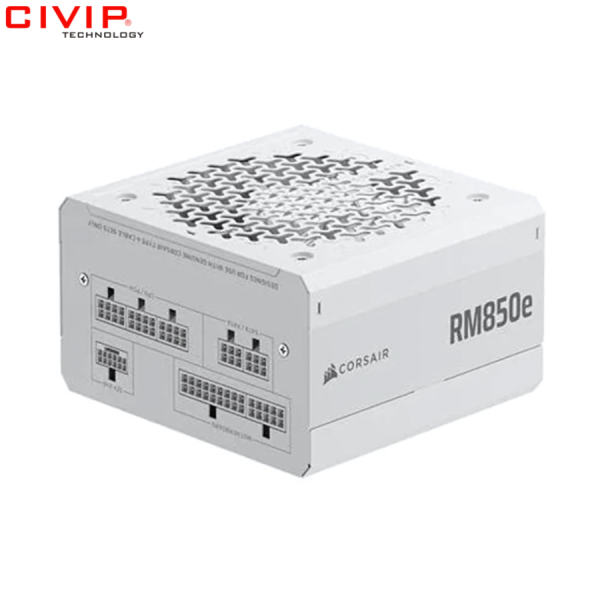 Nguồn máy tính Corsair RM850e White ATX 3.1 Cybenetics Gold - Full Modul (CP-9020293-NA)