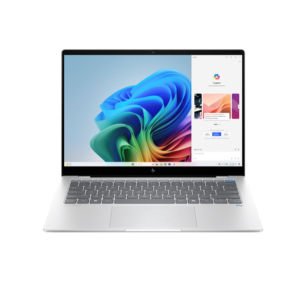 Laptop HP OmniBook X 14-fe1010QU B53KBPA (Snapdragon X Plus X1P-42-100 /16GB/512GB /14 inch 2.2 K /Cảm ứng /Win 11/Bạc)