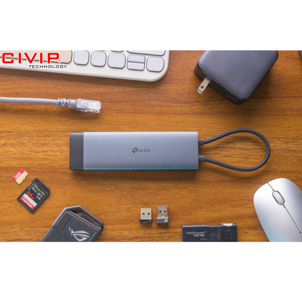 Bộ chia USB Type C ra 9 cổng TPLink UH9120C
