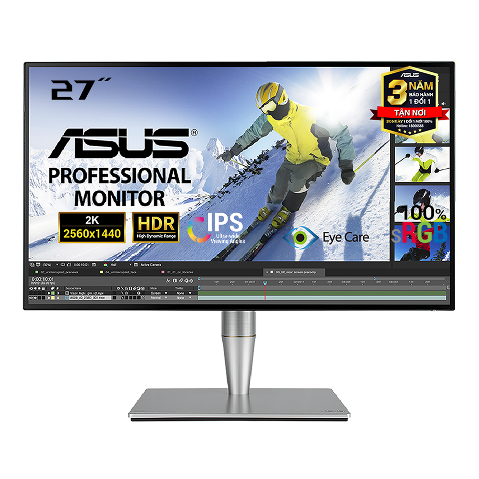 Màn hình Asus ProArt PA27AC (27inch/2K/IPS/75Hz/4ms/400cd/m2)