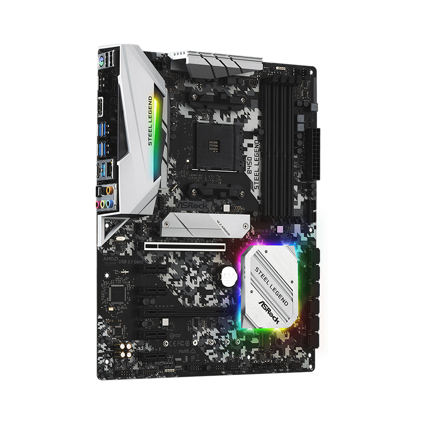Mainboard ASROCK B450 STEEL LEGEND (AMD B450/Socket AM4/ATX/4 khe RAM DDR4)
