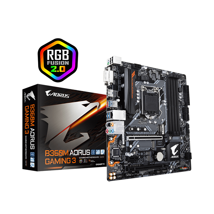Mainboard Gigabyte B360M Aorus Gaming 3 (Intel B360/Socket 1151-v2/4khe RAM DDR4)