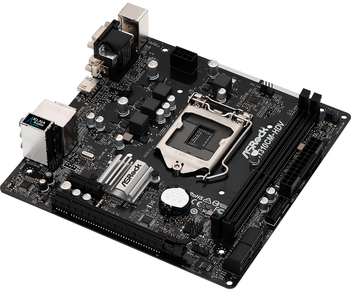 Mainboard ASROCK H310CM HDV (Intel H310/Socket 1151/mATX/4 khe RAM DDR4)