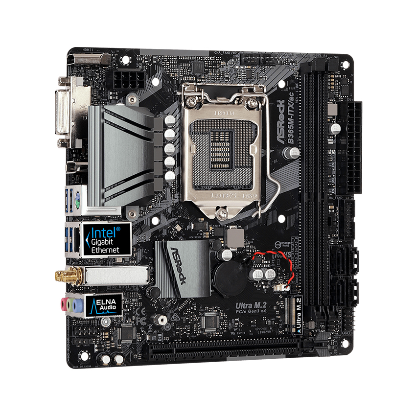 Mainboard ASROCK B365M-ITX/ac (Intel B365/Socket 1151/2 khe Ram DDR4)