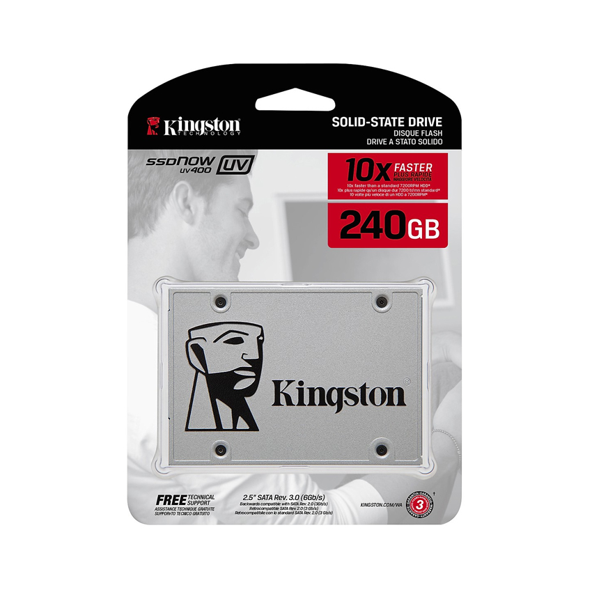 Ổ cứng SSD Kingston UV400 (240GB/Sata3 2.5 inch/500MBs - 490MB/s) - SUV400S37/240G
