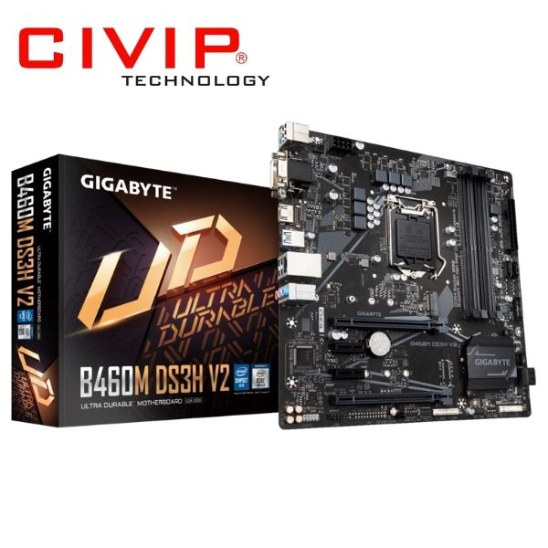 Mainboard Gigabyte B460M DS3H V2 (CPU Intel 1200, Chipset H470, Ram DDR4, VGA / DVI - D / HDMI)