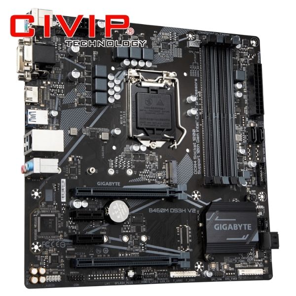 Mainboard Gigabyte B460M DS3H V2 (CPU Intel 1200, Chipset H470, Ram DDR4, VGA / DVI - D / HDMI)