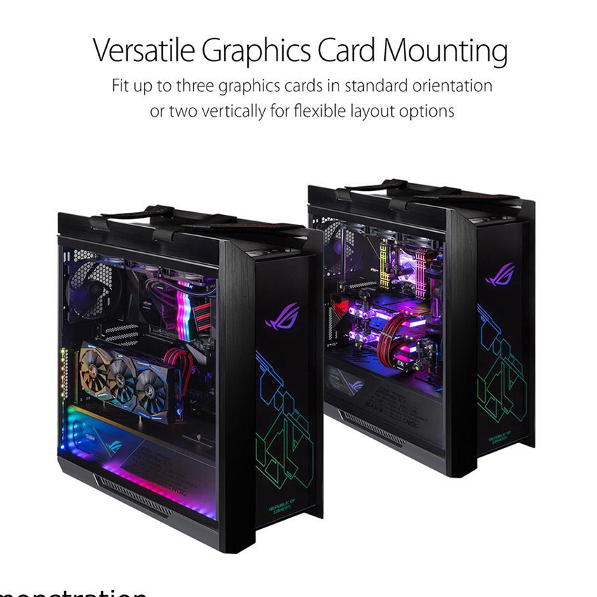 Vỏ Case Asus ROG Strix Helios GX601 Tempered Glass Gaming   (Mid Tower/Màu Đen/Led RGB)