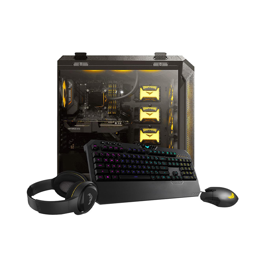 Vỏ Case Asus TUF Gaming GT501 - Tempered Glass   (Mid-Tower/Màu Đen/Led RGB)