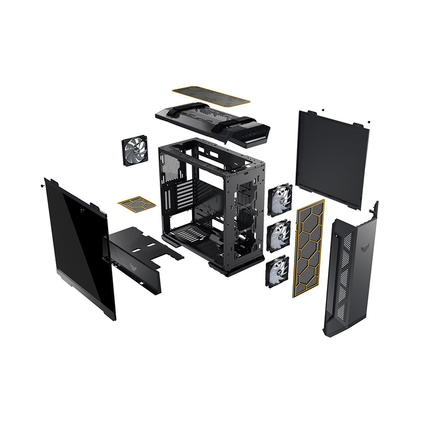 Vỏ Case Asus TUF Gaming GT501 - Tempered Glass   (Mid-Tower/Màu Đen/Led RGB)