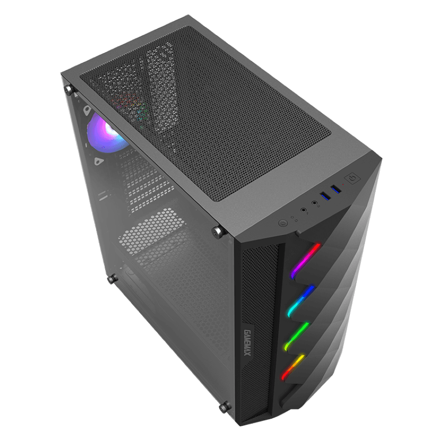 Vỏ Case  GAMEMAX Diamond (Mid Tower/Màu Đen/Led RGB)