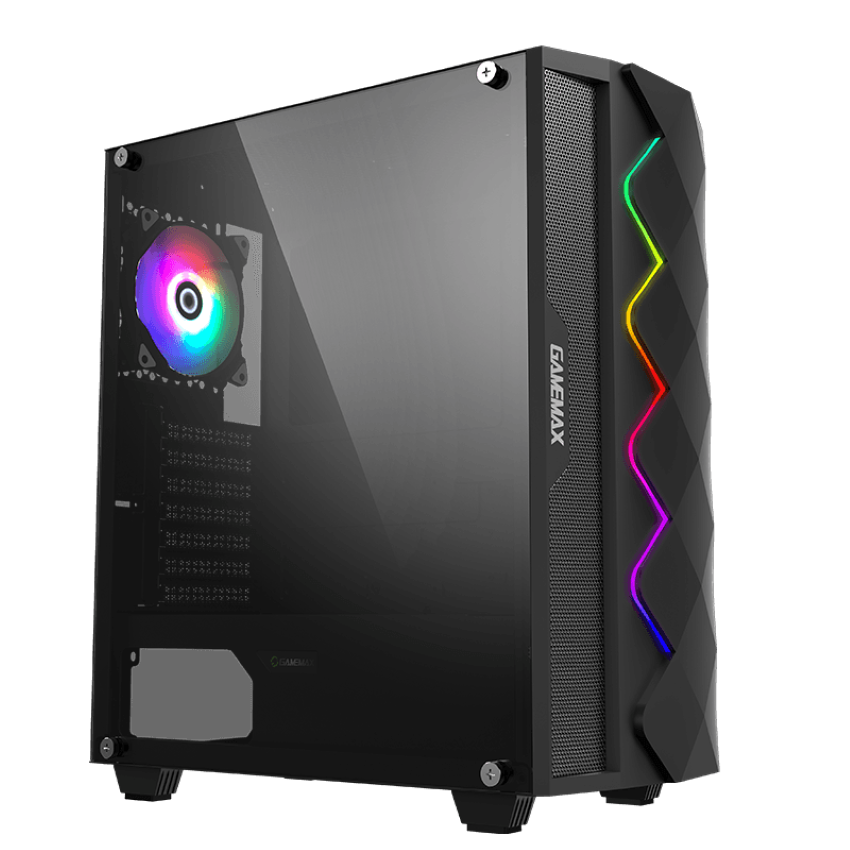 Vỏ Case  GAMEMAX Diamond (Mid Tower/Màu Đen/Led RGB)