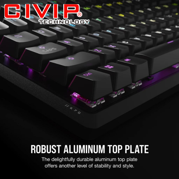 Bàn phím cơ có dây Corsair K70 CORE RGB - Black