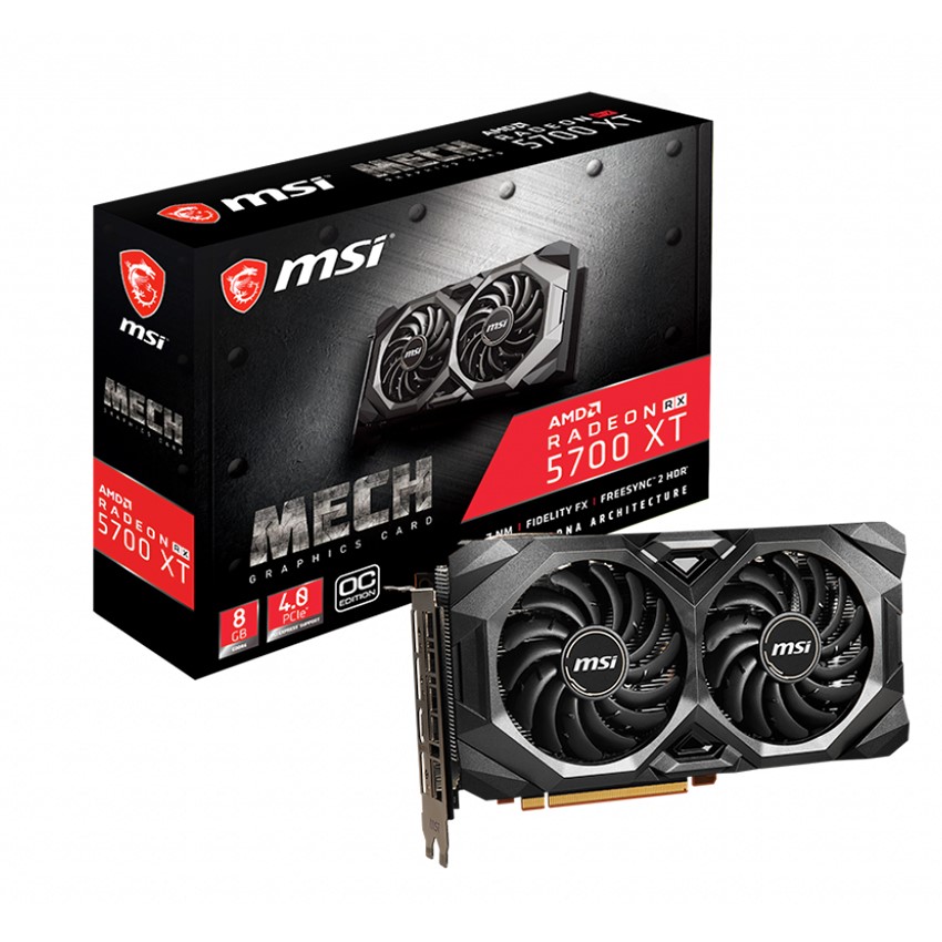 Card màn hình MSI Radeon RX 5700 XT MECH OC (8GB GDDR6/256-bit/HDMI+DP)