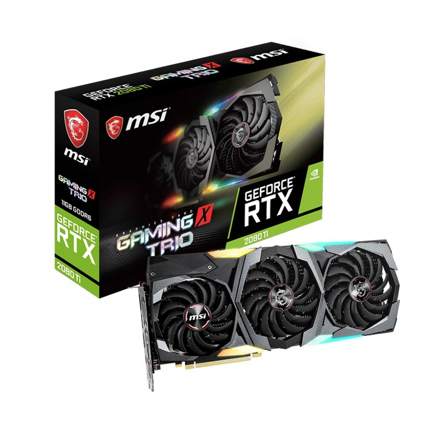 Card màn hình MSI RTX 2080 Ti GAMING X TRIO 11G (11GB GDDR6/352-bit/DP+HDMI)