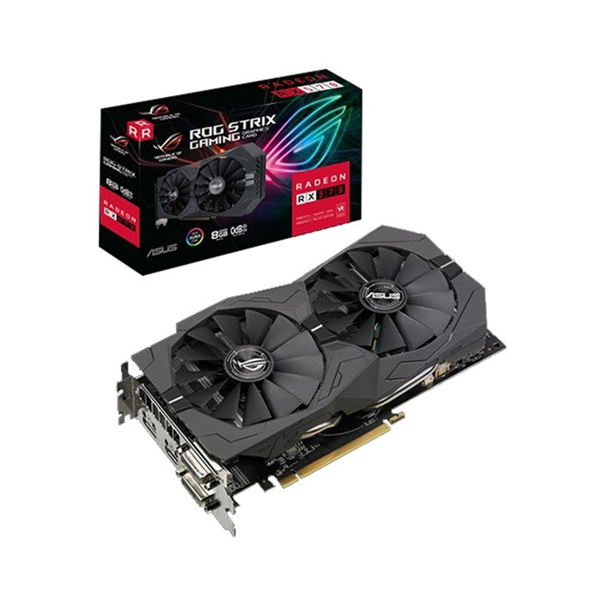 Card màn hình ASUS ROG-STRIX-RX570-O4G-GAMING (4GB GDDR5, 256-bit, DVI+HDMI+DP)
