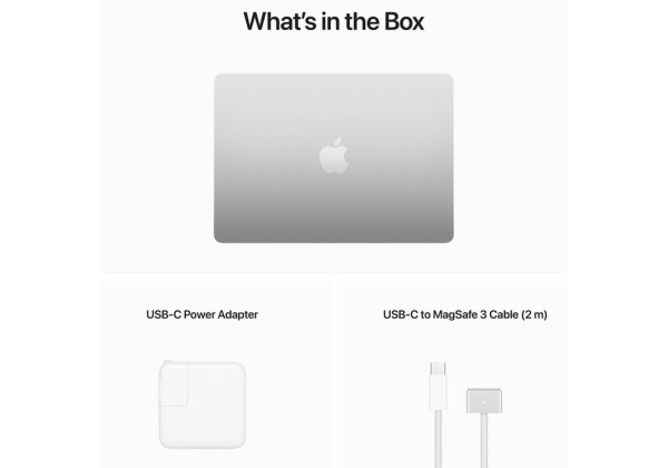 Laptop Apple Macbook Air M2 MLXY3SA/A (8 core/ 8GB/ 256GB/ 13.6Inch/ Mac OS/ Silver)