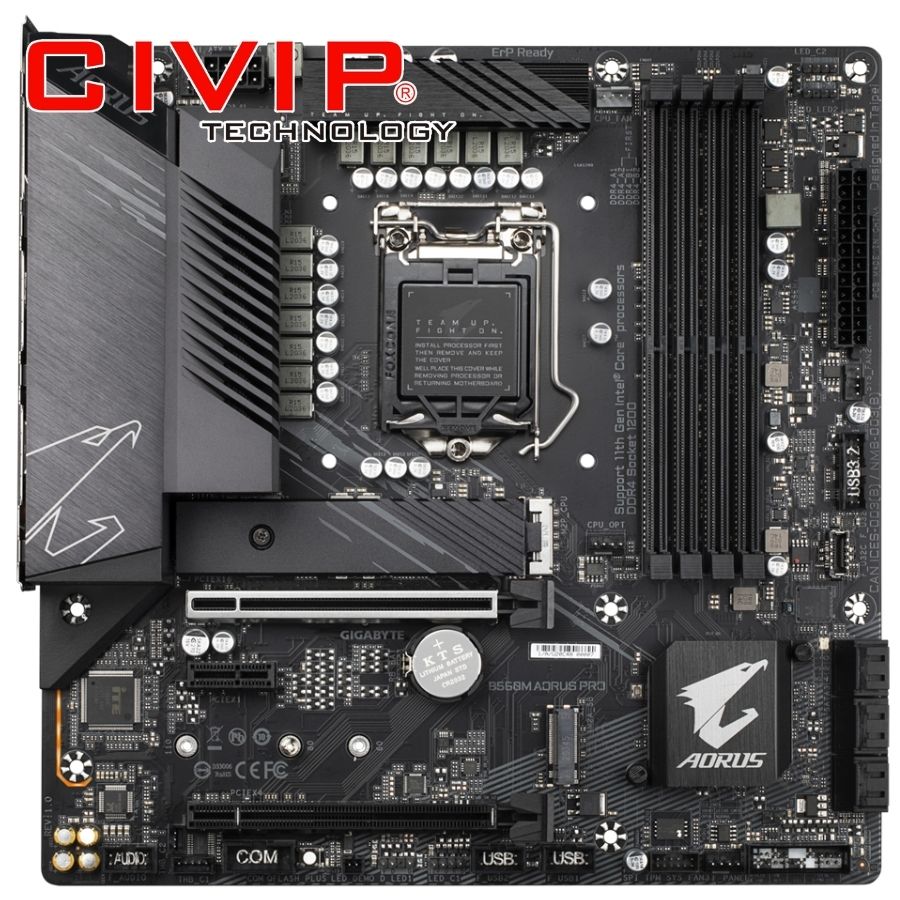 Mainboard Gigabyte B560M AORUS PRO (Chipset B560, Intel LGA 1200, DDR4, mATX, HDMI / DP)