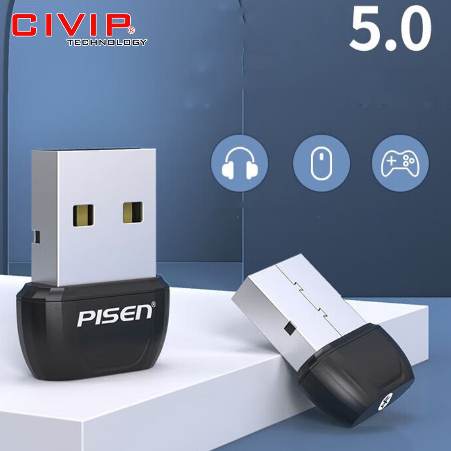 Đầu thu USB Bluetooth 5.0 Pisen BT01