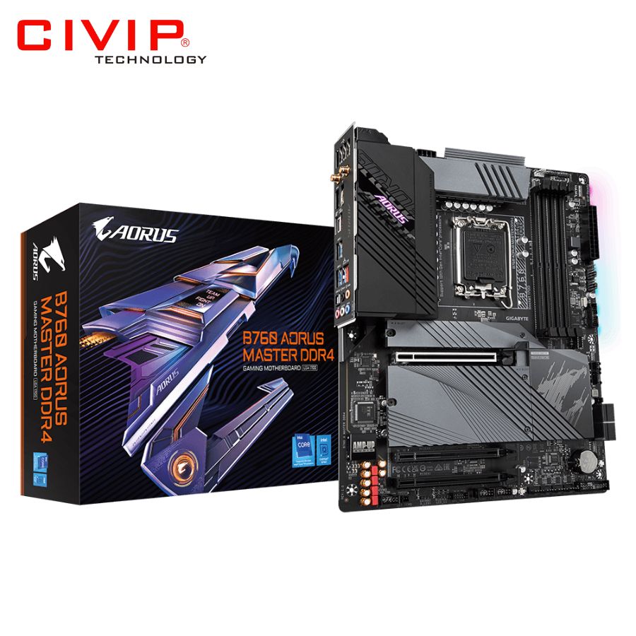 GIGABYTE B760 AORUS MASTER DDR4 (Chipset B760, Socket Intel LGA1700, DDR4, DP / HDMI, ATX)