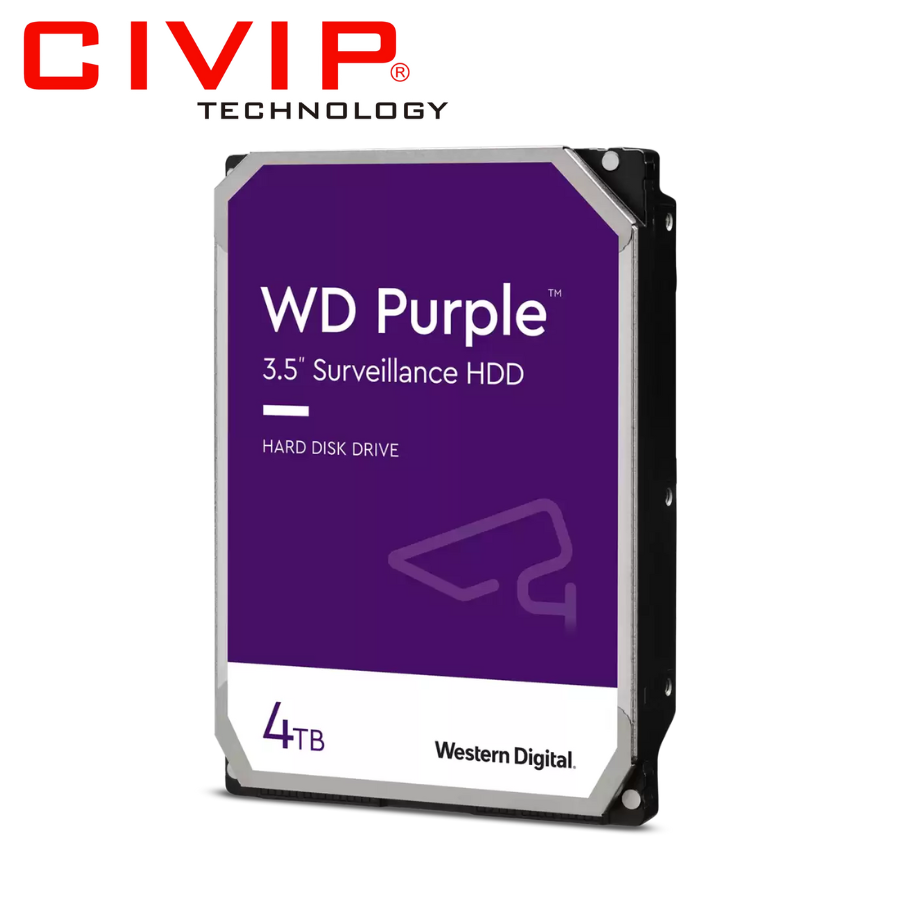 Ổ cứng HDD WD Purple 4TB 5400RPM (Màu tím)