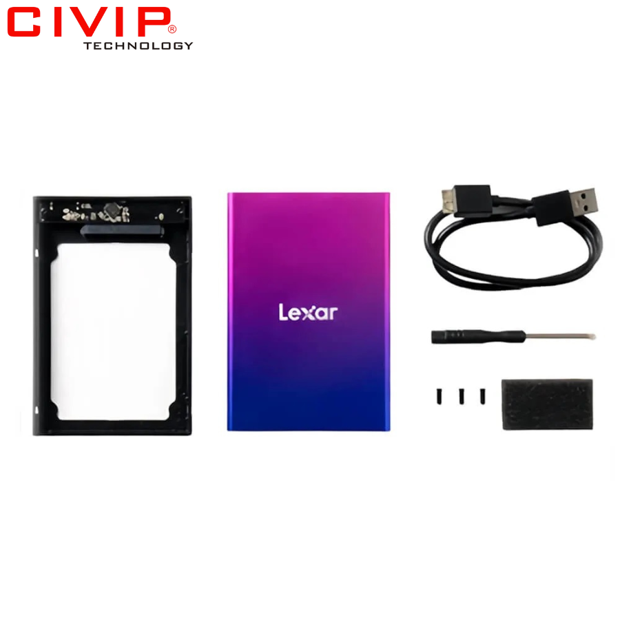 Hộp ổ cứng 2.5'' USB 3.2 Lexar E100
