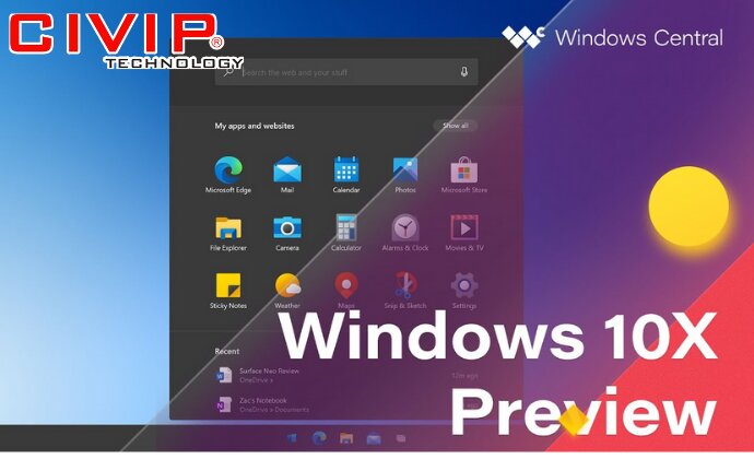 Phiên bản Windows 10X hoàn toàn mới của Microsoft trong năm 2021.