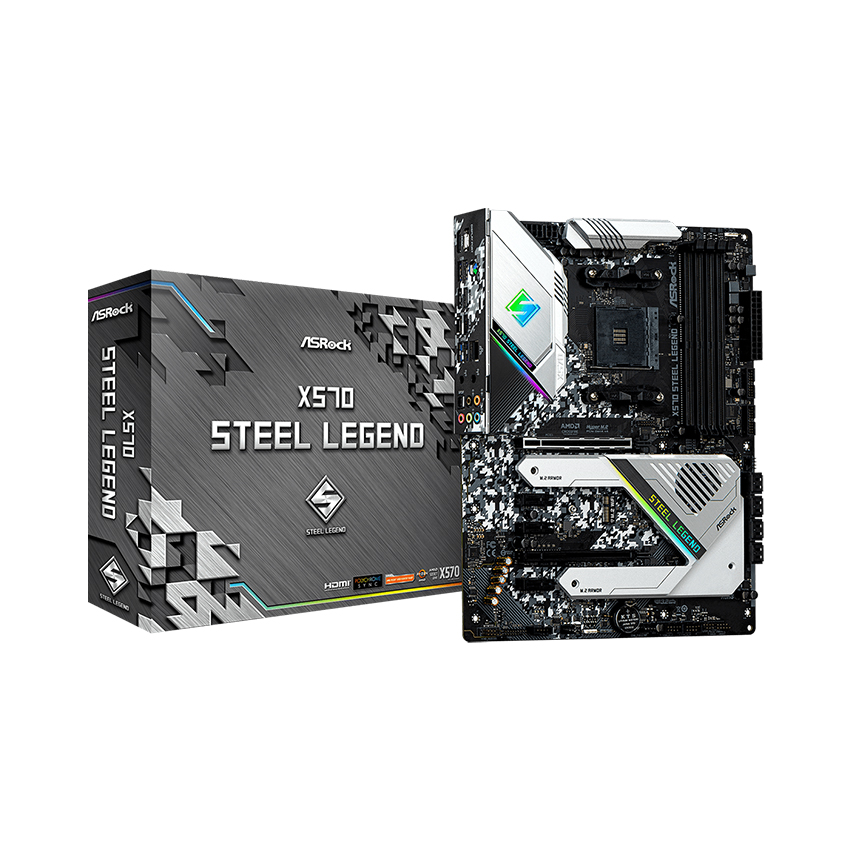 Mainboard ASROCK X570 Steel Legend (AMD X570/Socket AM4/ATX/4 khe RAM DDR4)