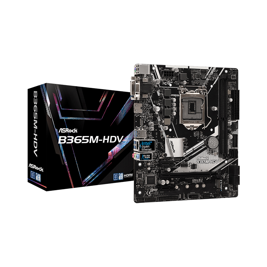 Mainboard ASROCK B365M-HDV (Intel B365/Socket 1151/mATX/2 khe RAM DDR4)