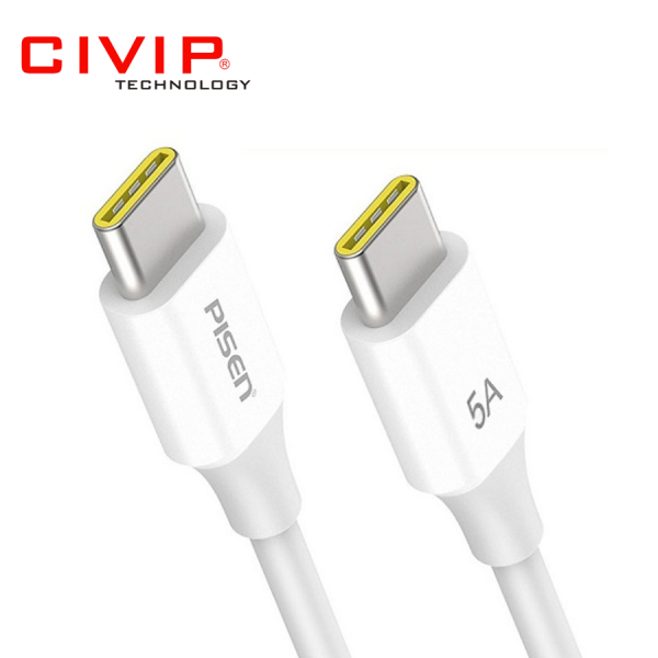 Cáp sạc Pisen USB-C to USB-C Quick Dual 5A 1200mm (TCC04-1200)