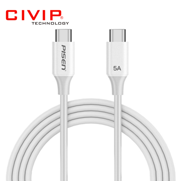 Cáp sạc Pisen USB-C to USB-C Quick Dual 5A 1200mm (TCC04-1200)