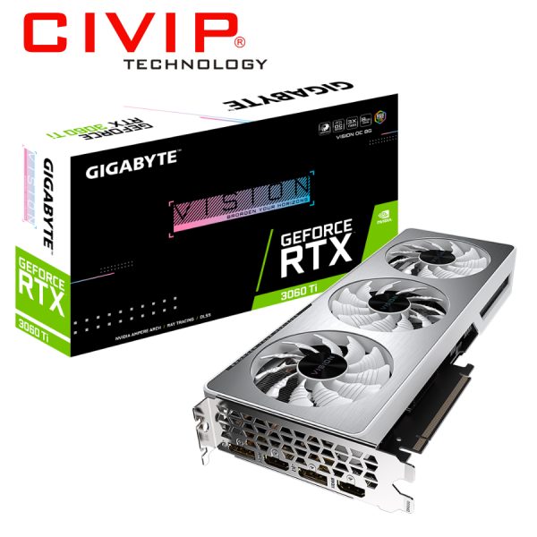Card màn hình Gigabyte GeForce RTX™ 3060 Ti VISION OC 8G (GV-N306TVISION OC-8GD)